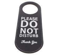 Mikikit Double Sided Do Not Disturb Door Sign PU Hotel Door Hanger Indicator for Office Meeting Clinic Private Space Suitable for Any Privacy Reminder