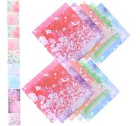 Mikikit Double-Sided Origami Paper Galaxy Colorful Bubble Patterns for Boys and Girls and Toddlers 50 Sheets Folding Craft Paper DIY Handicraft for School Art Projects and Creative