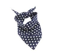 Mikikit Double Sided Pet Collar Bib round Dot Design, Triangular Shape, Soft Cotton Material, Adjustable Size, for Dogs and Cats to Keep Dry and Stylish