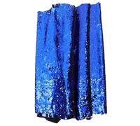 Mikikit Double-Sided Sensory Flip Sequin Fabric Blue and Silver, DIY Glitter Craft Material for Sewing, Reversible Sparkly Sequin Textile for Bags, Clothing and Accessories