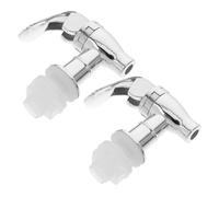 Mikikit Drink Dispenser Spigot Replacement 2Pcs Silver PP Plastic Spout for Outdoor Events 16-22Mm Faucet