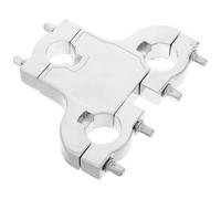Mikikit Drum Rack Clamp Metal Adjustable Connector for Jazz Drum Accessories Three-Hole Plate Suitable for Professional Drummers