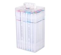 Mikikit Dual Tip Markers Set 48 Colors, Multi-Function Plastic Drawing Pens with Brush and Fine Tips for Artists and Boys and, for School and Home Drawing