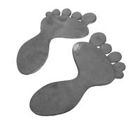 Mikikit Durable Cast Iron Garden Stepping Stones with Footprint Design Heavy Duty Outdoor Path Decor for Lawn Walkway and Courtyard Weather Resistant Rustic Foot Shaped Mats for