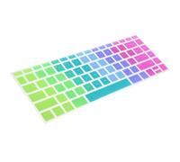 Mikikit Dustproof Silicone Keyboard Cover Rainbow Pattern Protective Skin Compatible with Hp Pavilion 14 for Daily Laptop Use