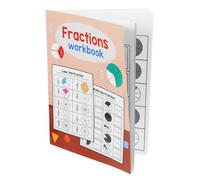 Mikikit Educational Fraction Workbook for Montessori Math Learning Tool with Fraction Circles Compact Preschool Activity Book for Kindergarten and Home Use Guided Practice for Early
