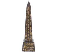 Mikikit Egyptian Obelisk Resin Sculpture Small Tabletop Monument Ornament for Home and Office Decor, Egypt-inspired Decorative Statue Accent for Living Room and Desk