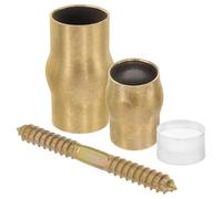 Mikikit Elderly Crutch Joint Set Brass Parts DIY Slip Ferrule for Secure Walking Cane Handle Joint Tool Accessory
