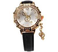 Mikikit Elegant Black Wrist Watch for Girls with Adjustable Time Function and Comfortable Using Experience, Featuring Glass Material and Simple Chic Design, for Casual Event and School