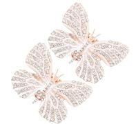 Mikikit Elegant Butterfly Shoe Clips for Bridal Shoes Reusable and Beautiful Accessories for Wedding and Engagement
