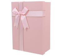 Mikikit Elegant Paper Gift Box with Ribbon Bowknot, Portable Lid and Base Design, Premium Packing Case for Occasions and Birthday Celebrations, Paper Wedding Gift Box with Festive Touch