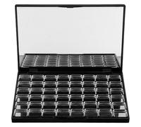 Mikikit Empty and Includes 48pcs Plastic 16x19mm, Material Metal Magnetic Eyeshadow Palette with Mirror Makeup Magnetic Palette for Iron Pans for Blush Portable Travel Daily Use
