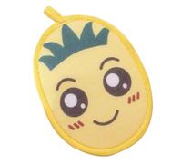 Mikikit Exfoliating Bath Scrubber and Loofah Shower Ball for Women, Dual-Texture Pineapple Pattern Body Scrubber with Fine Grit for Deep Cleansing, Yellow Bath Accessory for Shower and Spa