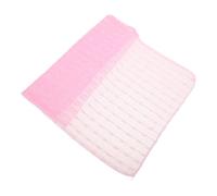 Mikikit Exfoliating Bath Towel for Scrubbing Body and Back, Soft Pink Jacquard Foam Shower Cloth, 35x12 Inch Washable Bath Scrubber for Men and Women