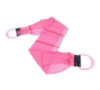 Mikikit Exfoliating Shower Towel Back Scrubber with Handles for Body Shower, Foldable Polyester Bathroom Back Washer for Deep Clean and Smooth Skin