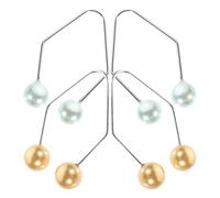 Mikikit Facial Dimple Maker 4pcs Set with 2 Pairs in Sky Blue and Light Gold Portable Women Dimple Trainer for Cheeks Facial Exerciser for Natural Creation and Smile Enhancement