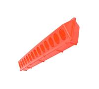 Mikikit Feeding Trough Pigeon Feeder Long Red Sturdy Outdoor Use for Chickens, Pigeons and Other Birds Easy to Clean Sturdy Design