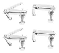 Mikikit Fine Tuners Violin String Adjusters 4Pcs Metal White Finish for 1/2 1/4 Violins Sturdy Accessories for Orchestra and Band Players