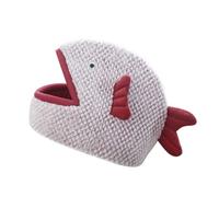 Mikikit Fish Shaped Semi-closed Cat Bed House Small Size 40x35x35cm Lovely Pet Sleeping Nest Suitable for Cats and Small Dogs Indoor Cozy Puppy Tent Random