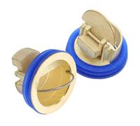 Mikikit Floor Drain Insert with Shower Drain Plug and Non Return Valve, 2Pcs Copper Alloy Backflow Preventer for Bathroom and Sink, Anti-Odour Water Stopper