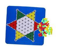Mikikit Foldable Chinese Checkers Board Game with Rubber Mat and Portable Chess Board Accessory for Indoor Outdoor Play Lightweight Game Kit