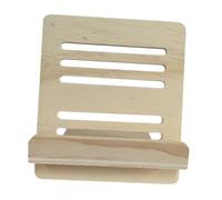 Mikikit Foldable Wooden Music Stand Portable Book Holder Multi-angle Adjustable Feature and Space-saving Design, Suitable for Home Use Khaki Finish