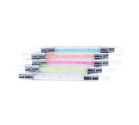 Mikikit French Tip Nails Diy Kit Nail Art Pen Silicone Head Acrylic Tube Decorated Rhinestones Dual Heads for Versatile Use