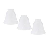 Mikikit Frosted Glass Lamp Shades with E27 Interface 3pcs Stylish and Delicate Design Smooth and Great Transparency Replacement Light Shades for Dormitory and Hotel Use