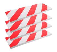 Mikikit Garage Wall Protector Foam Padding 4Pcs 40X15X1.5Cm Red White Collision Prevention for Indoor Parking Garages