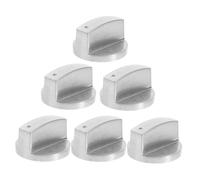 Mikikit Gas Stove Knob Stainless Steel Replacement Control Knobs Easy to Clean Sturdy for Home Kitchen Restaurant 6Pcs