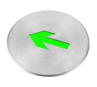 Mikikit Glow the Dark Stainless Steel Exit Sign for Fire Emergencies Evacuation Guidance, Rectangular Directional Signage Suitable for Indoor Use