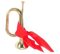 Mikikit Golden Bugle Trumpet Easy to Handle for Beginners Copper Wind Instrument with Rich and Powerful Tone Suitable for Stage Performance and Bands Orchestra