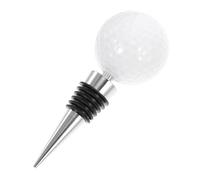 Mikikit Golf Ball Wine Stopper Leak-Proof Alloy Bottle Sealer Reusable Cork for Kitchen, Party, Bar, Special Occasions