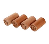 Mikikit Grip Making Set 4pcs Stamp Wooden for and Stamping, Featuring Comfortable Traditional Chinese Stamp Design for Easy Decoration of Cookie Pastries