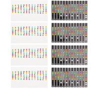 Mikikit Guitar Fretboard Stickers Easy to Stick Pvc Finger Tape 8pcs for Beginners with Release Paper, for Acoustic and Electric Guitar Learning and Practice