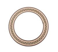 Mikikit Guitar Not Easy to Crack Decorative Acoustic Wooden Sound Hole Rosette Wave Design Guitar Accessory Brown Suitable for Classical