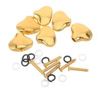 Mikikit Guitar Tuning Pegs Small Fish Tail Design Gold Metal Knobs for Classical Acoustic Folk Guitars Replacement Tuning Pegs Knobs for Home Practice and Jam Sessions