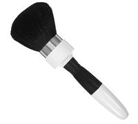 Mikikit Hair Cleaning Brush Barber Neck Duster, Mustache Trimmer Cleaning Brush, Grooved ABS Handle, for Broken Hair Removal, Personal Use