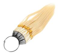Mikikit Hair Color Samples Human Hair 30Pcs Light Beige 9° Snap Clip Bundles for Salon