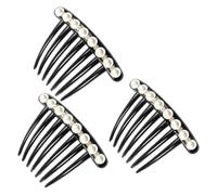 Mikikit Hair Comb Hair Accessories Non- Elegant Hairpin 3pcs Easy to Take out PC and Material for Women Dinner