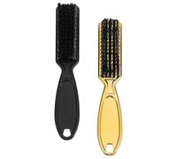 Mikikit Hairdressing Cleaning Brush Nylon Fiber Material 2pcs Comfortable Handle for Broken Hair Clean Neck Sweep Tool Suitable for Personal and Salon Use for Hairdressers and Barbers