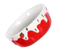 Mikikit Hamster Food Bowl Ceramic 3.54 Inch Sturdy Water Dish for Small Animals Such As Chinchillas Rabbits and Guinea Pigs