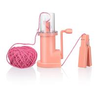 Mikikit Hand Operated Knitting Machine Spool Knitter Craft Bracelet Weave Tool DIY Hand Knitting Mill for Cord Making Small Rotating Machine with Clip and Instruction Book for Beginners