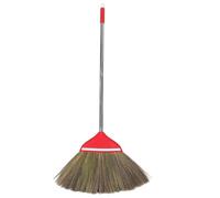 Mikikit Handcrafted Asian Broom Natural Grass for Indoor Sweeping Soft Braided Sweeper for Hardwood Floors for Kitchen and Courtyard Use