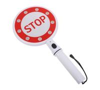 Mikikit Handheld Safety Paddle Double-sided Go Stop Sign Portable LED for Road and Parking Management Battery-powered (batteries Not Included)