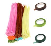 Mikikit Handmade Chenille Stems Craft Cleaners Colored Tape Macaron Colors DIY Twisted Wire Sticks for Adults Bulk Fuzzy Pipe Cleaners for Arts and Crafts Projects
