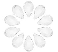 Mikikit Hanging Decors That Give off Gorgeous Light 10pcs White Crystal 38mm Crystal Pendant Accessories for and Bead Curtains for Living Room Chandelier and Home Decoration