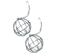 Mikikit Hay Feeder Rack Silver Hanging Or 2pcs Stainless Steel for in and, Space Saving Multi-function Hay Rack Placing The Chinchillas Garden Or Hanging in The Balcony