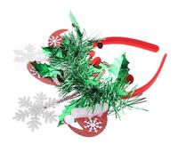 Mikikit Headband Snowflake Design Christmas for Women and Men Lightweight Comfortable Hair Accessory with Plastic and Fabric Materials 2025 New for Christmas Party and Holiday Celebrations