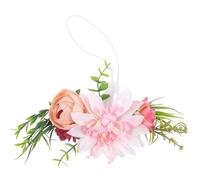 Mikikit Headwear, Fresh Wreath Adjustable Natural Pet Dog with Fiber Flowers Flower for Dual Function Headband and Puppy Wedding Suitable for Cats Dogs